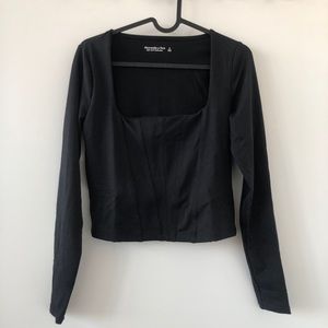 Abercrombie and Fitch Black Crop Top